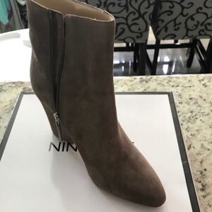 Nine West Women's Taupe Heeled Boots